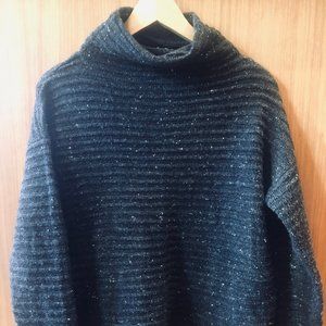 Madewell Charcoal Ribbed Knit Turtleneck